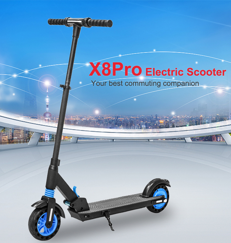 X8pro Electric Scooter Blue Details1
