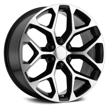 22inch Chevy Rims SnowFlake Black Machined Rim