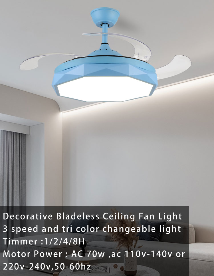 Minimalist Modern Retractable Ceiling Fan