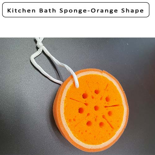 Fruit Cleaning Sponge For Kitchen Bath Orange Jpg
