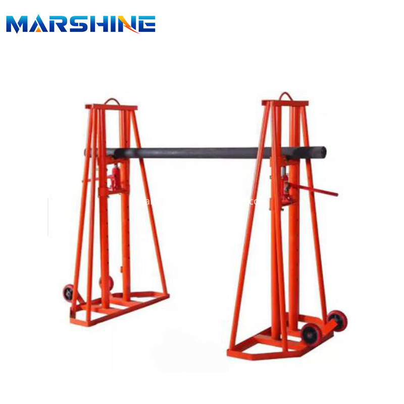 Adjustable Hydraulic Cable Drum Lifting Jack Rack Stand (2)