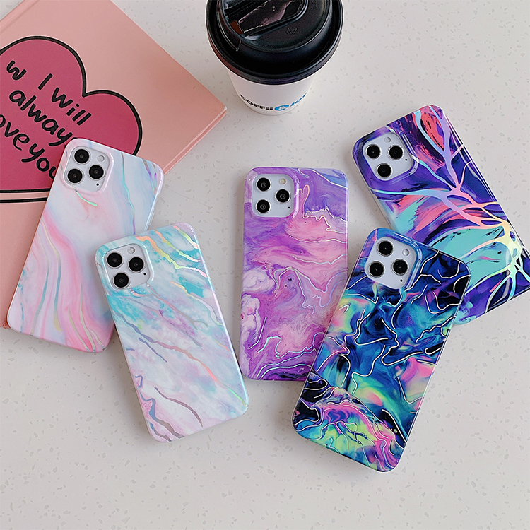 Marble silicone phone case for iphone