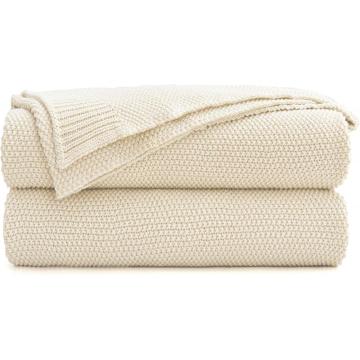 Super Soft Textured Solid Decorative Throw knit Blanket