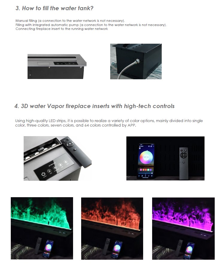 3D water vapor fireplace smart auto atomizing fireplace1-6