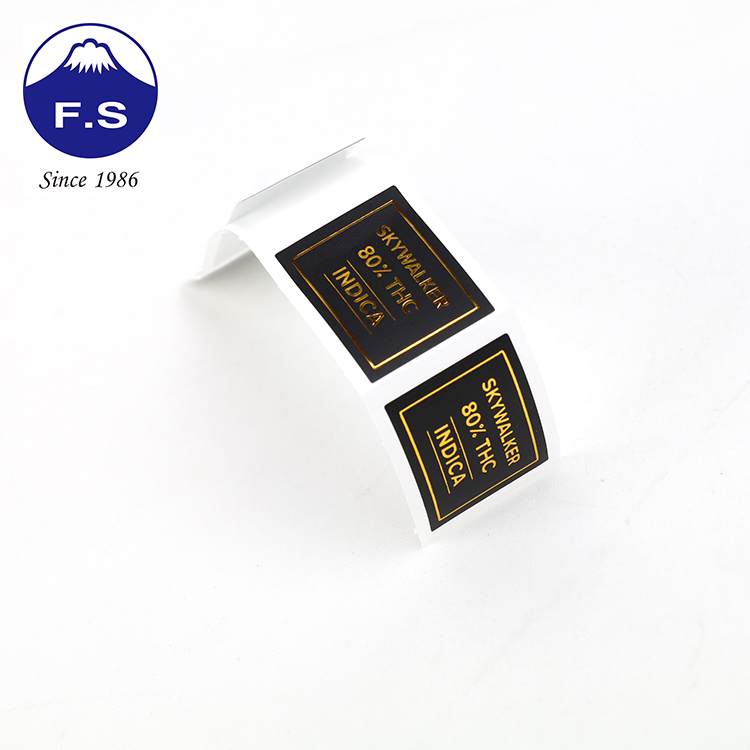 Luxury Gold Foil Product Sticker Custom Waterproof Label