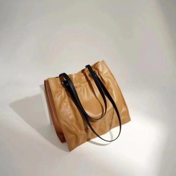 Elegant Brown Leather Tote Bag