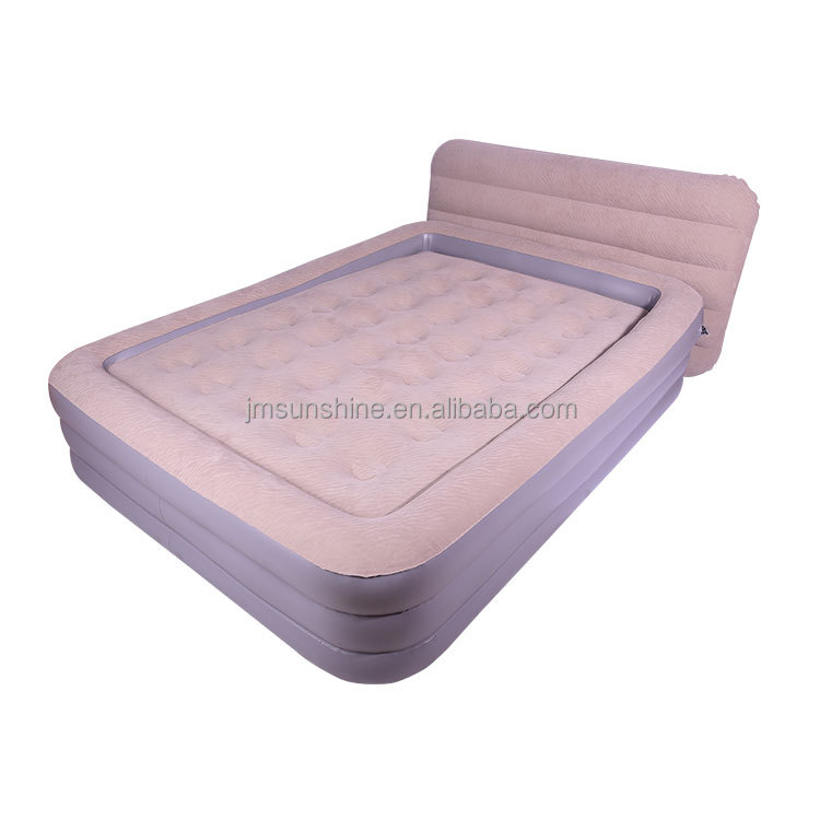 Pvc Flocking Double Height Inflatable Bed Inflatable Mattress 1
