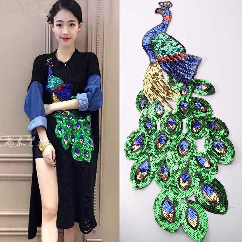 Peacock Sequins Embroidery