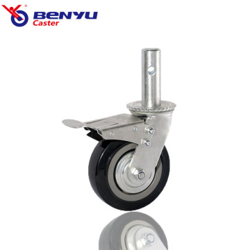 4/5/6/8 Inch Scaffold Caster Black Polyurethane Wheel