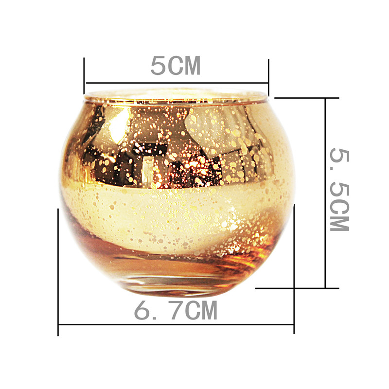 Size Of Gold Glass Jar