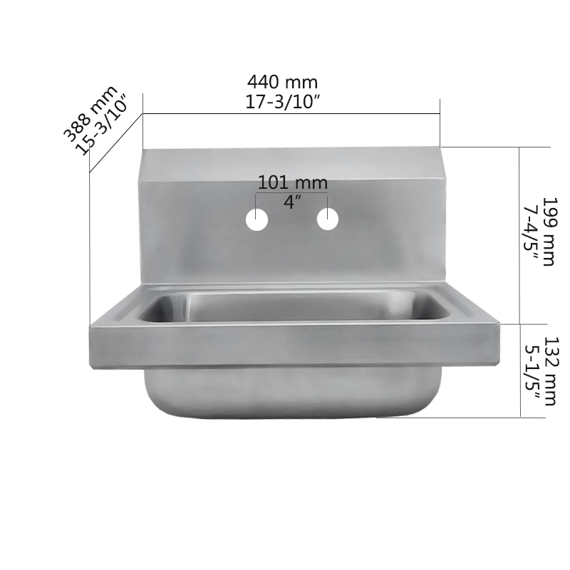 Wall Mount Hand Sink Pwb62 443933 Size