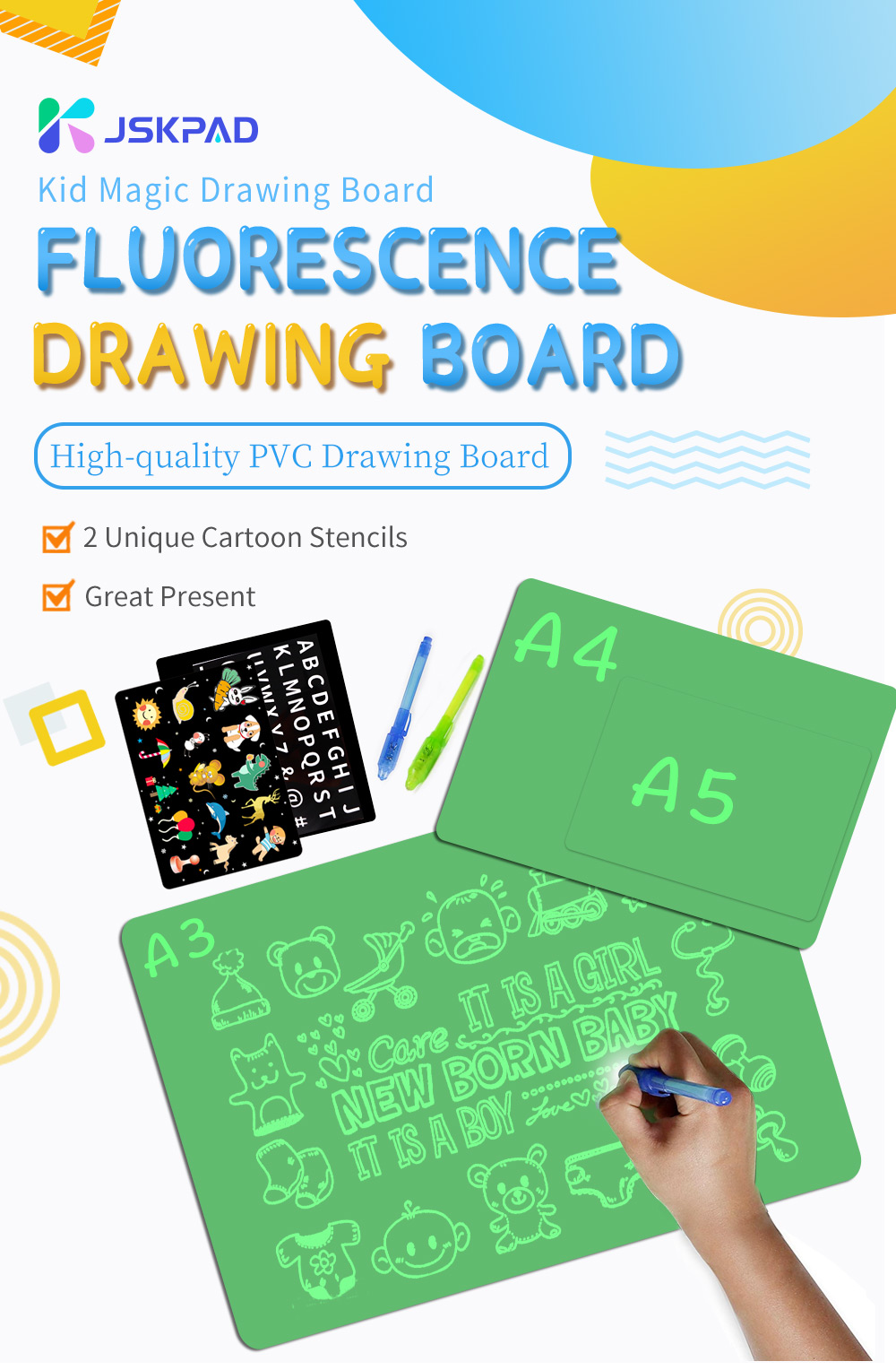 fluorescent drawing board