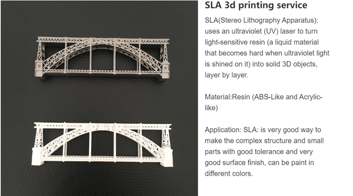 SLA 3d printing service