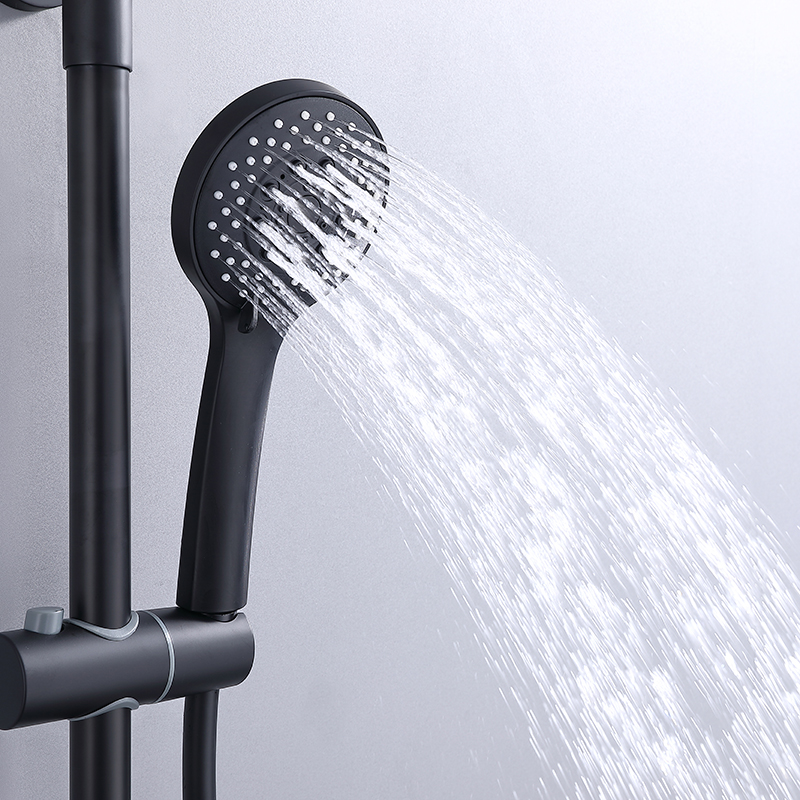 multifunction shower hand sprayer in black color