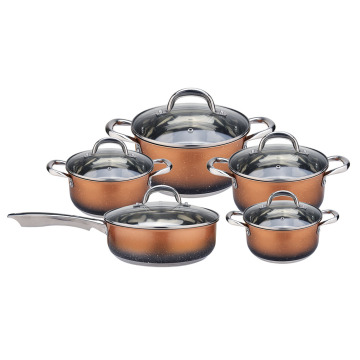 Beautiful 11pcs stainless steel cookware sets kitchenware