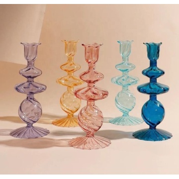 Nordic tall crystal colored glass Flower Vases
