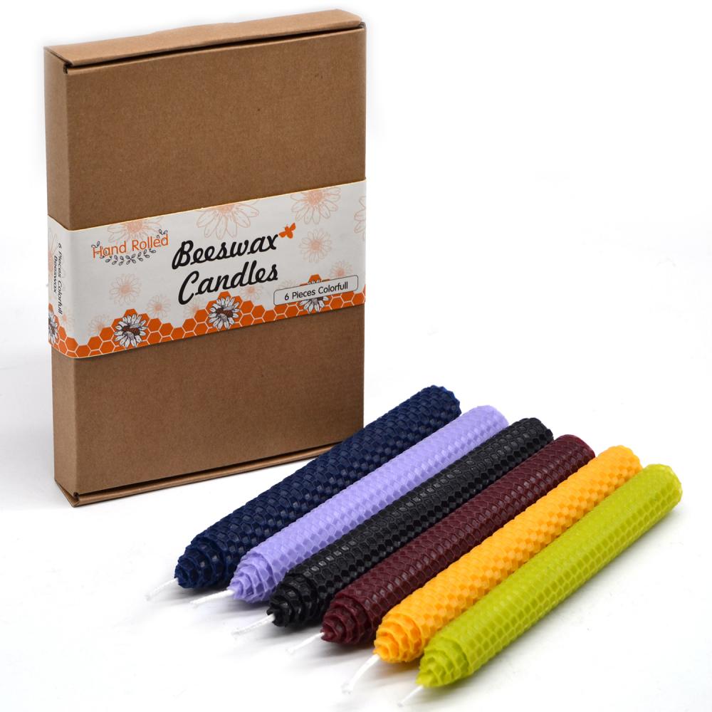 Colored Beeswax Candles