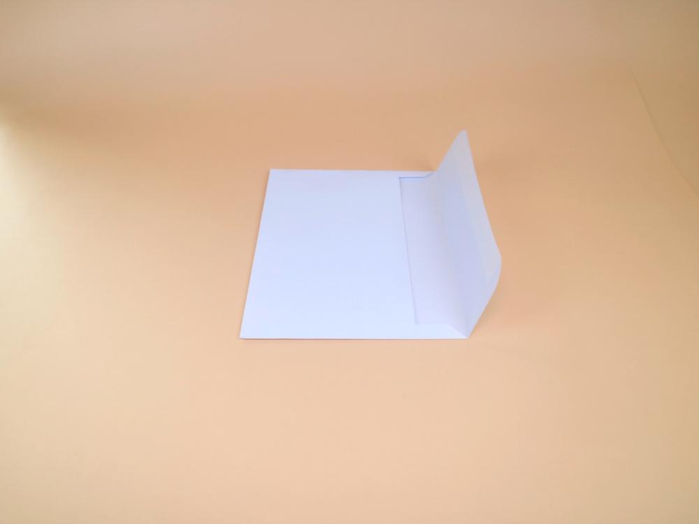 Side View Of A7 White Wallet Paper Envelope
