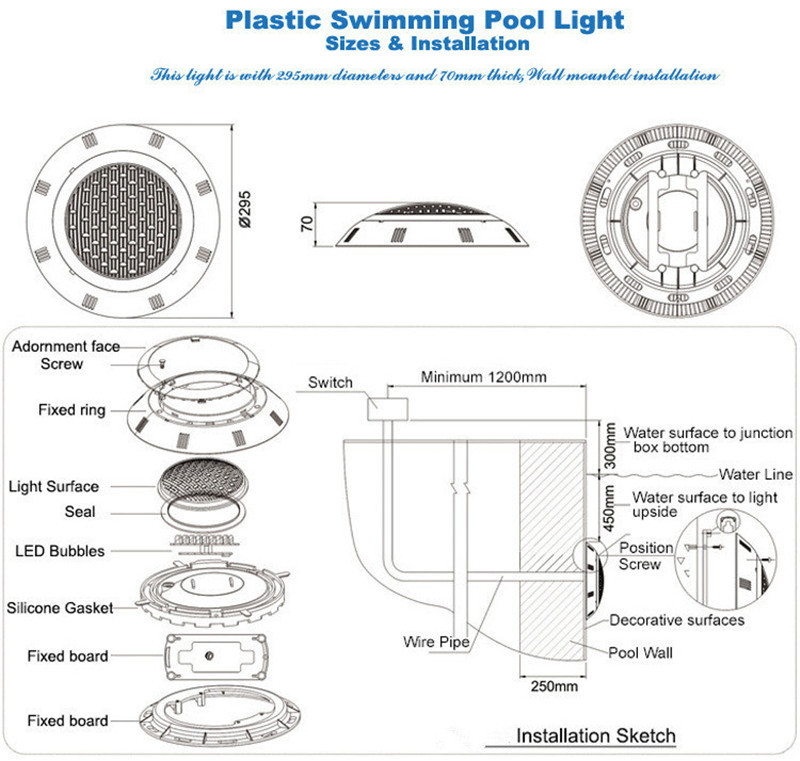 Ip68 Waterproof Led Pool Light
