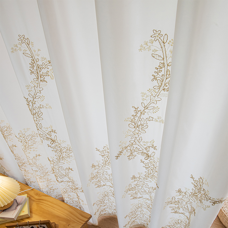 Embroidery Backdrop Voile Curtains