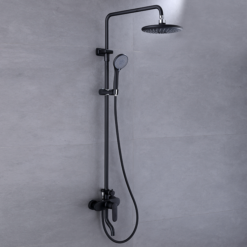 nice design matte black shower set 3 function