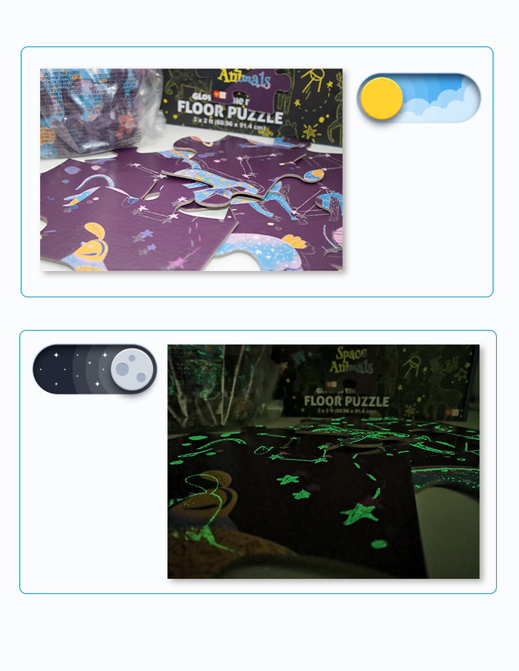 glow in the dark animal puzzle