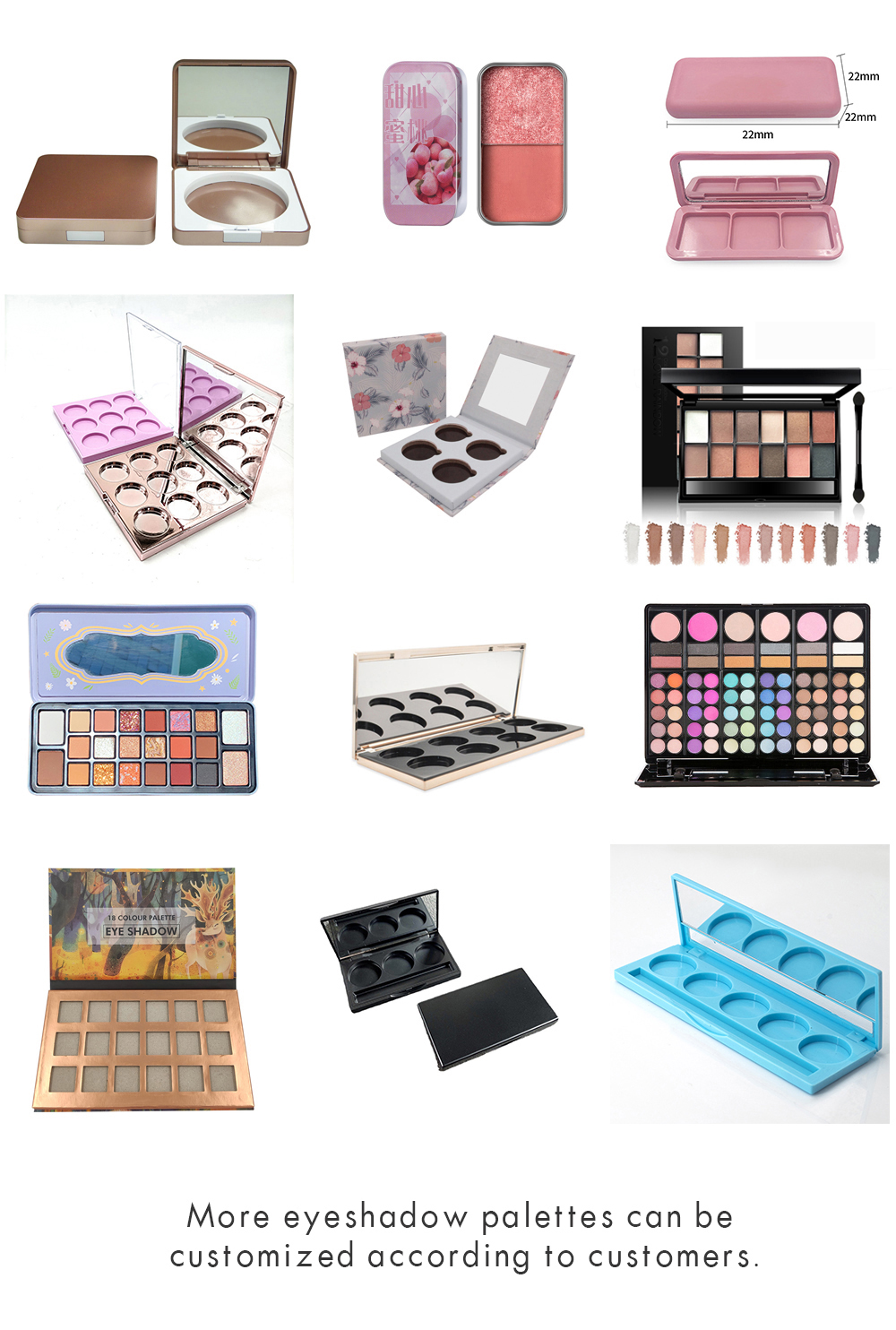 5. Customized 30-color eyeshadow palette