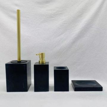 Square marble bathroom accessories set