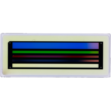 Photolithographic multispectral filter of 5 channels