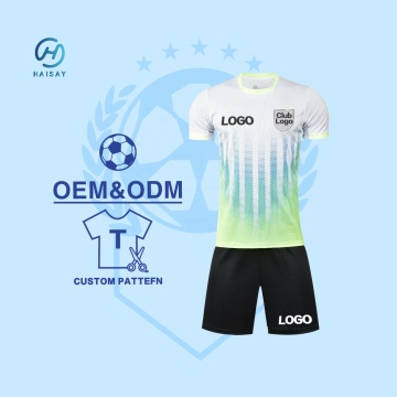 Custom Sublimated Youth Pink Soccer Uniform Breathable Polyester Gym Club Jersey Football Quick Dry Green Soccer Jersey Uniform