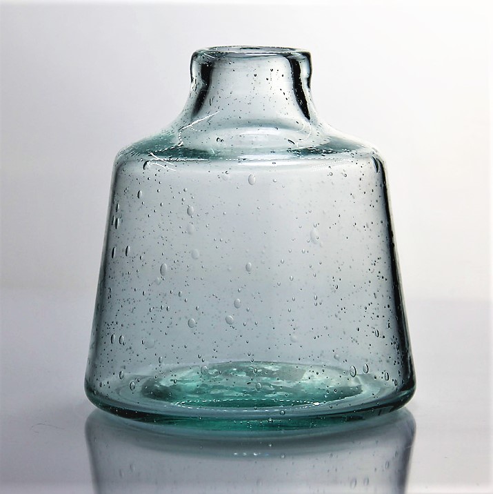 Flower Green Bubble Glass Vase