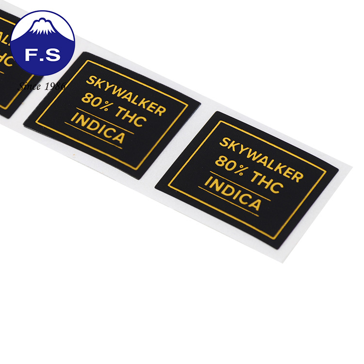 Luxury Gold Foil Product Sticker Custom Waterproof Label