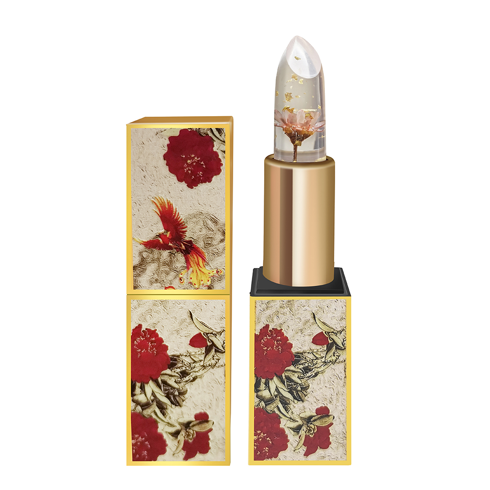 Yellow Pack of 6 Crystal Dry Flower Jelly Lipstick