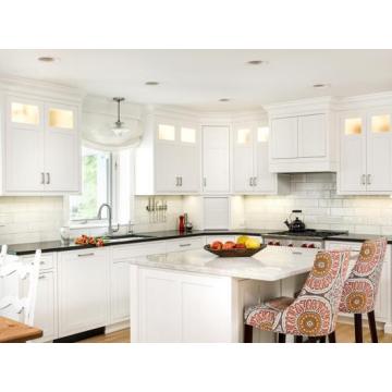 High Gloss Hanging Assembled White Kitchen Cabinets Set