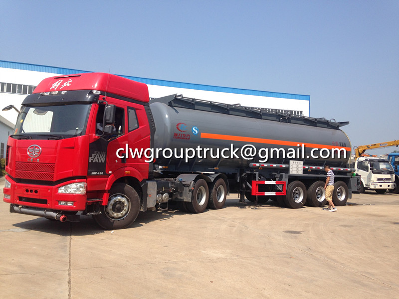 FAW Corrosive Chemical Liquid Transport Tanker Truck