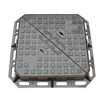 Square ductile iron manhole cover D400