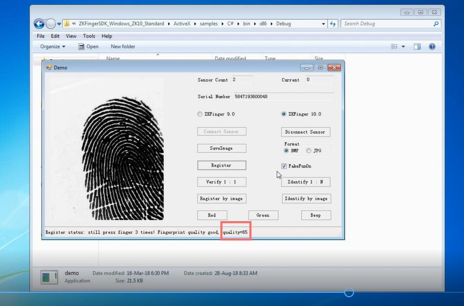 zkteco usb fingerprint reader
