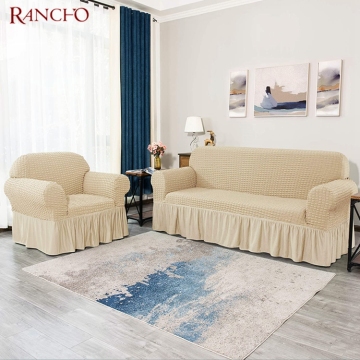100% Polyester Stretch Slipcover Sofa with Skirt Cover