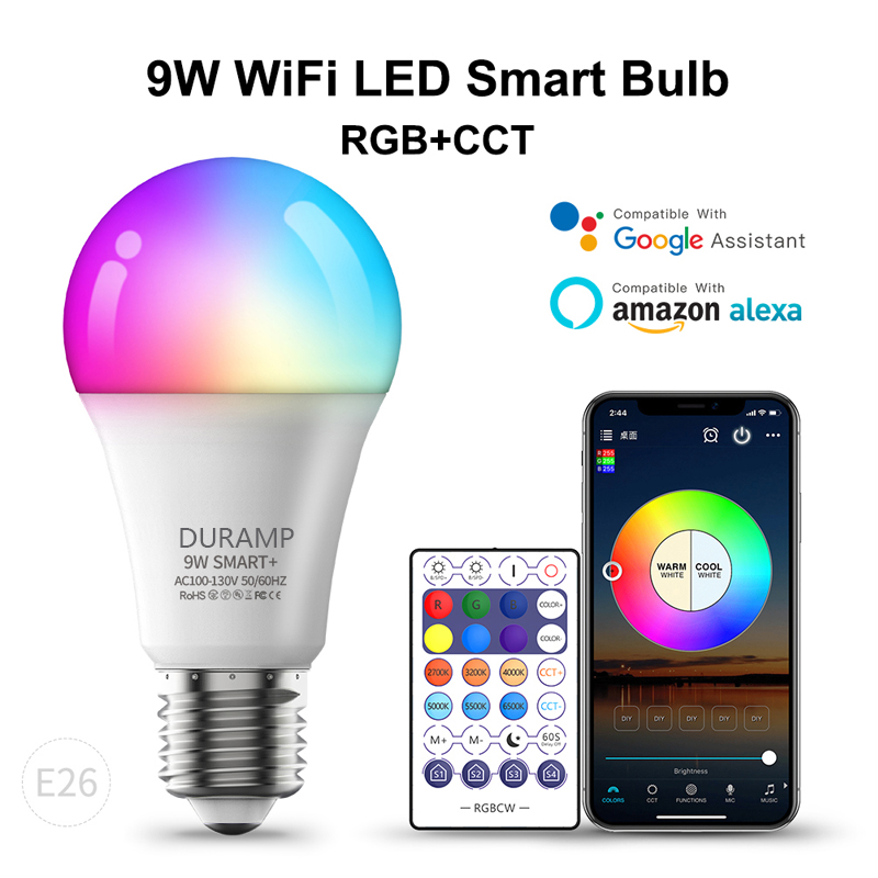 9w Wifi Smart Bulb With Remote Jpg