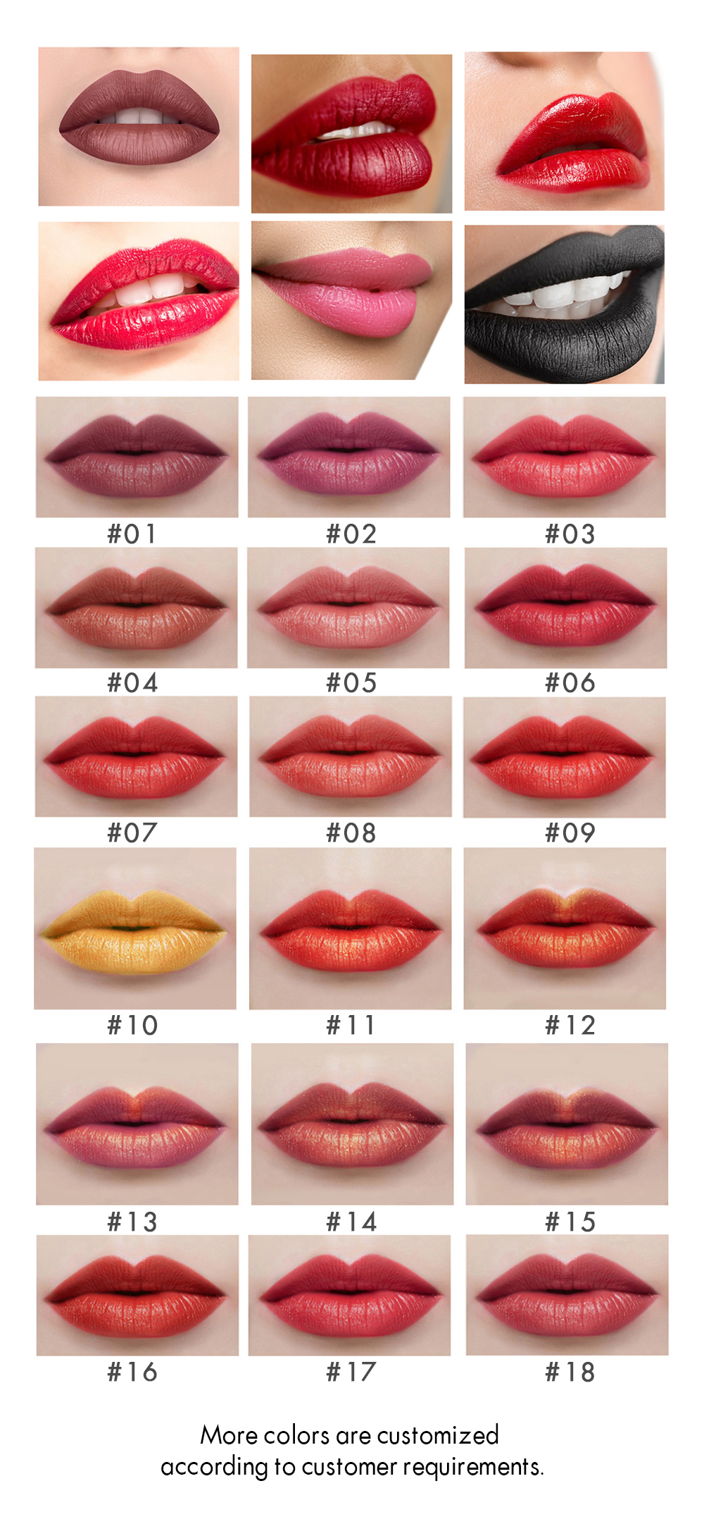 3. Carved lipstick color card