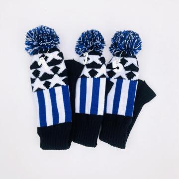 Golf knitting three-piece club set cap set