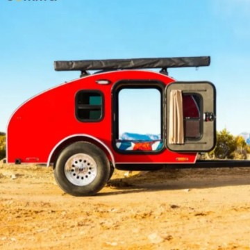 Off-Road Caravan Teardrop Camper Trailer with Tent Kitchen