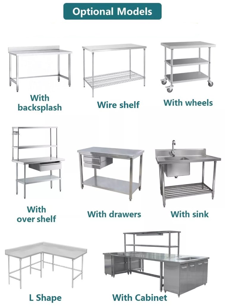 Xinhe stainless steel work tables