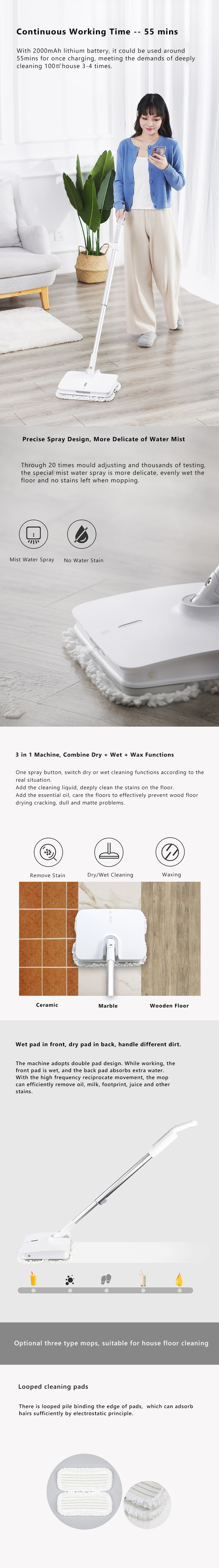 Xiaomi Swdk Vacuum Cleaner Water Spray Vibration Mop