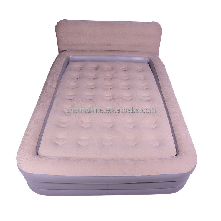 Pvc Flocking Double Height Inflatable Bed Inflatable Mattress 2