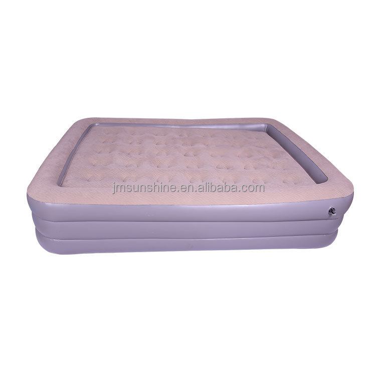 Pvc Flocking Double Height Inflatable Bed Inflatable Mattress 6