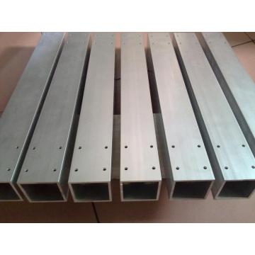 Powder coating drilled aluminium profile