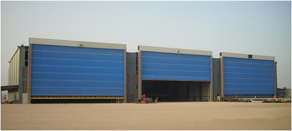 project PVC fabric hangar door 3