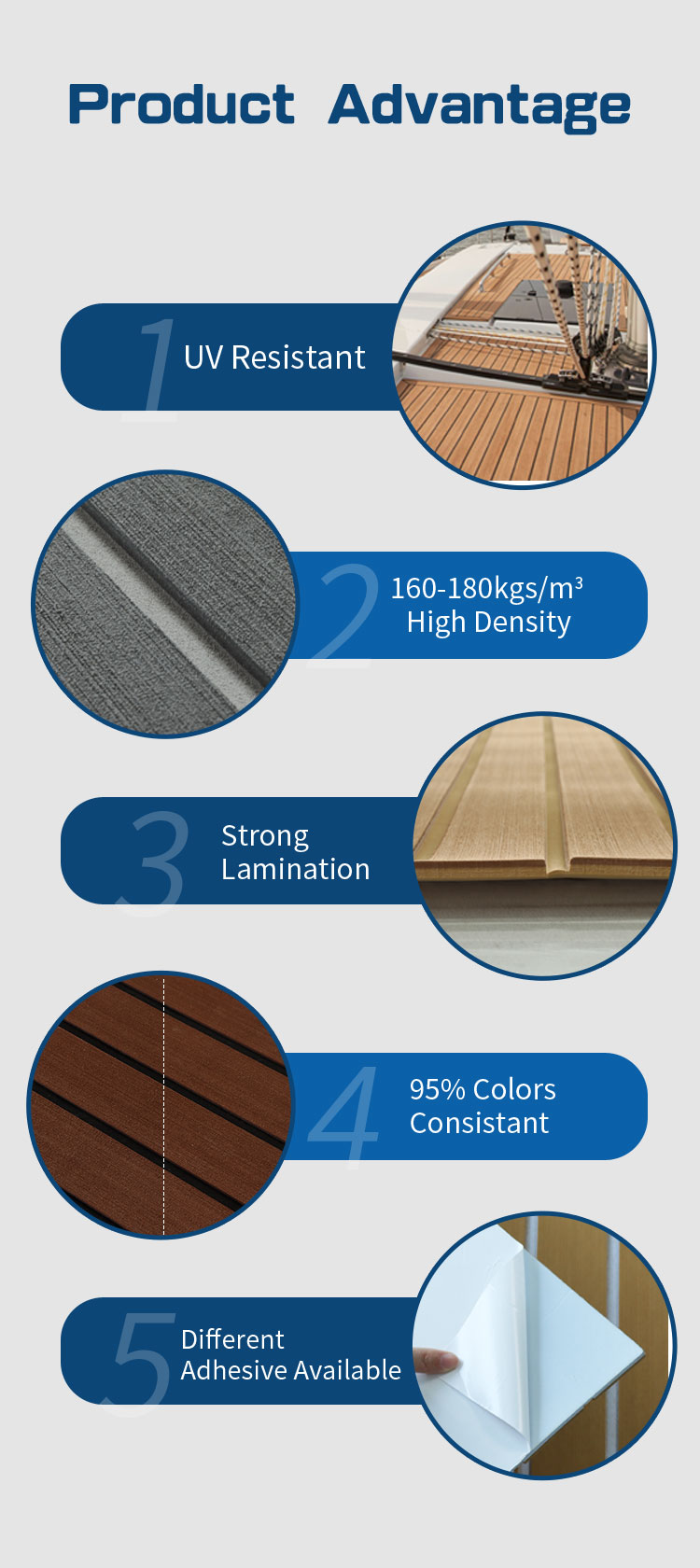 boat decking with adhesive