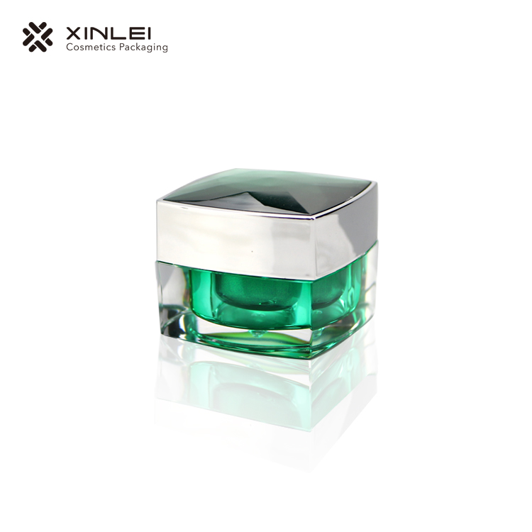 Luxury Square Cosmetic Acrylic Jar 